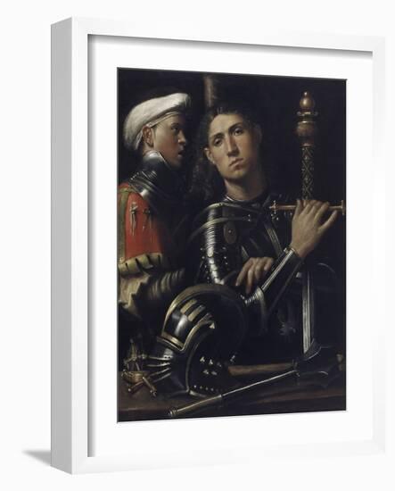 Portrait of a Man in Armor with His Page-Giorgione-Framed Giclee Print