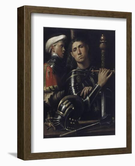 Portrait of a Man in Armor with His Page-Giorgione-Framed Giclee Print