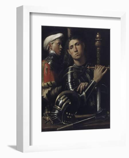 Portrait of a Man in Armor with His Page-Giorgione-Framed Giclee Print