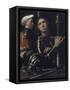 Portrait of a Man in Armor with His Page-Giorgione-Framed Stretched Canvas