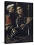 Portrait of a Man in Armor with His Page-Giorgione-Stretched Canvas