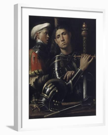 Portrait of a Man in Armor with His Page-Giorgione-Framed Giclee Print