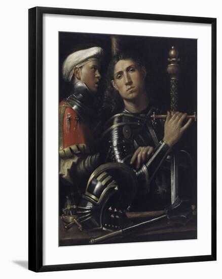 Portrait of a Man in Armor with His Page-Giorgione-Framed Giclee Print