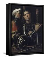 Portrait of a Man in Armor with His Page-Giorgione-Framed Stretched Canvas