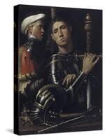 Portrait of a Man in Armor with His Page-Giorgione-Stretched Canvas