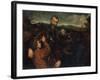 Portrait of a Man in Armor with Two Pages-Paris Bordone-Framed Giclee Print