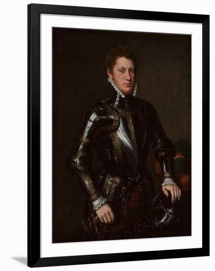 Portrait of a Man in Armour, 1558 (Oil on Canvas)-Anthonis van Dashorst (c 1519-1576/77) (circl-Framed Giclee Print