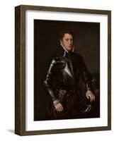 Portrait of a Man in Armour, 1558 (Oil on Canvas)-Anthonis van Dashorst (c 1519-1576/77) (circl-Framed Giclee Print