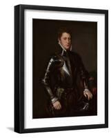 Portrait of a Man in Armour, 1558 (Oil on Canvas)-Anthonis van Dashorst (c 1519-1576/77) (circl-Framed Giclee Print