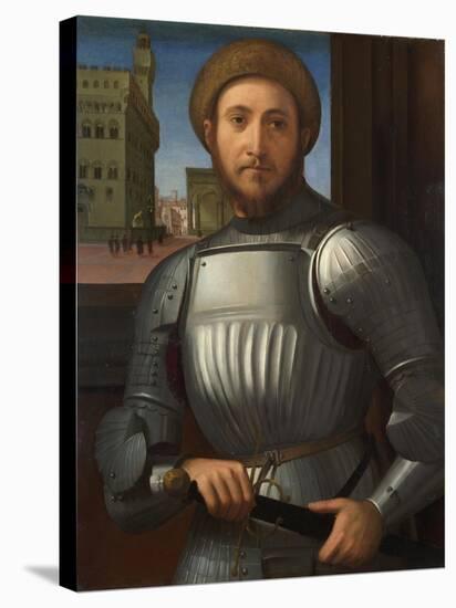 Portrait of a Man in Armour, C. 1510-Francesco Granacci-Stretched Canvas
