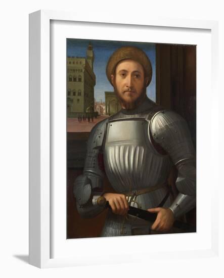 Portrait of a Man in Armour, C. 1510-Francesco Granacci-Framed Giclee Print