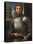 Portrait of a Man in Armour, C. 1510-Francesco Granacci-Stretched Canvas