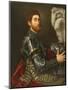 Portrait of a Man in Armour, c.1535-1540-Paris Bordone-Mounted Giclee Print