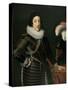 Portrait of a Man in Armour (Possibly Louis Xiii, King of France) (Oil on Canvas)-French School-Stretched Canvas