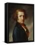 Portrait of a Man in Blue Clothes-Anne-Louis Girodet de Roussy-Trioson-Framed Stretched Canvas