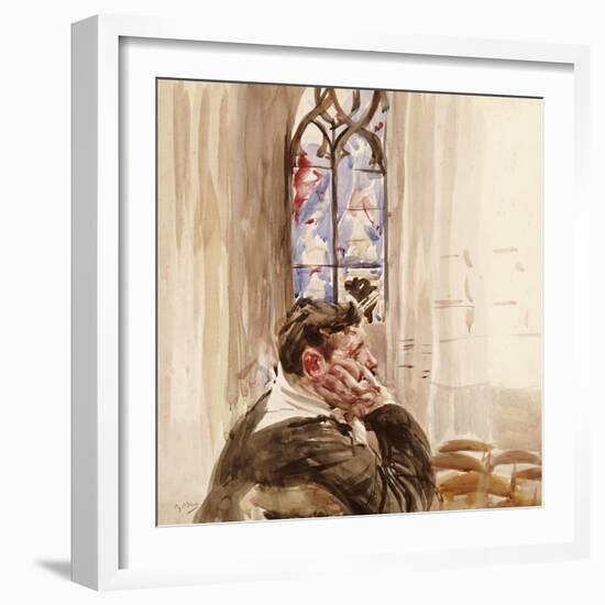 Portrait of a Man in Church, 1900-Giovanni Boldini-Framed Giclee Print