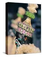 Portrait of a Man in Costume and Facial Paint, Mardi Gras, Dinagyang, Island of Panay, Philippines-Alain Evrard-Stretched Canvas