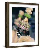 Portrait of a Man in Costume and Facial Paint, Mardi Gras, Dinagyang, Island of Panay, Philippines-Alain Evrard-Framed Photographic Print