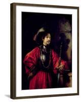 Portrait of a Man in Military Costume, 1650-Rembrandt van Rijn-Framed Giclee Print