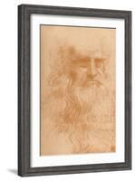 'Portrait of a Man in Red Chalk', c1512, (1932)-Leonardo Da Vinci-Framed Giclee Print