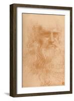 'Portrait of a Man in Red Chalk', c1512, (1932)-Leonardo Da Vinci-Framed Giclee Print