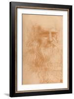 'Portrait of a Man in Red Chalk', c1512, (1932)-Leonardo Da Vinci-Framed Giclee Print