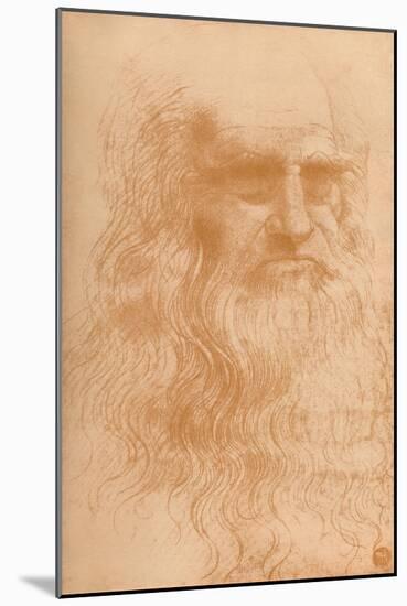 'Portrait of a Man in Red Chalk', c1512, (1932)-Leonardo Da Vinci-Mounted Giclee Print