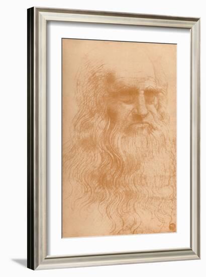 'Portrait of a Man in Red Chalk', c1512, (1932)-Leonardo Da Vinci-Framed Giclee Print