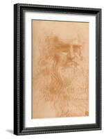 'Portrait of a Man in Red Chalk', c1512, (1932)-Leonardo Da Vinci-Framed Giclee Print