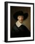 Portrait of a Man, known as Gozen Centen-Govert Flinck-Framed Art Print