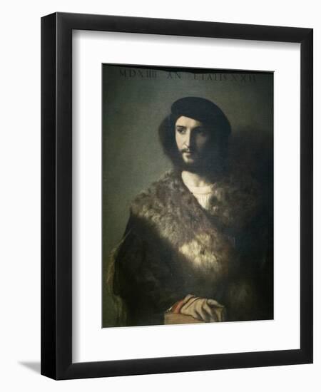 Portrait of a Man, known as the Sick Man, 1514 (Oil on Canvas)-Titian (c 1488-1576)-Framed Giclee Print