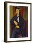 Portrait of a Man (M,Mario), 1919-Amadeo Modigliani-Framed Giclee Print