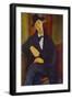 Portrait of a Man (M,Mario), 1919-Amadeo Modigliani-Framed Giclee Print