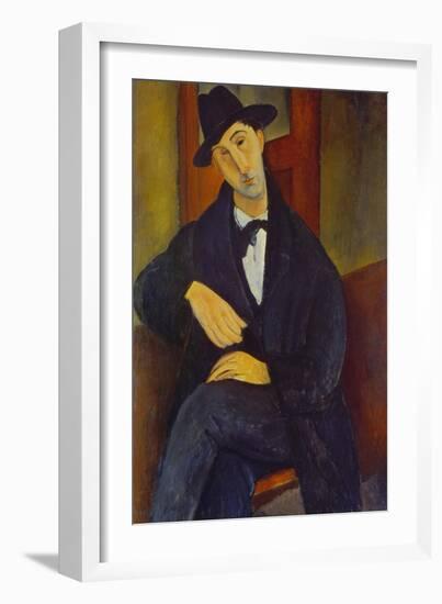 Portrait of a Man (M,Mario), 1919-Amadeo Modigliani-Framed Giclee Print