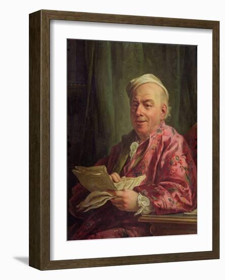 Portrait of a Man (Oil on Canvas)-Jean Bernard Restout-Framed Giclee Print