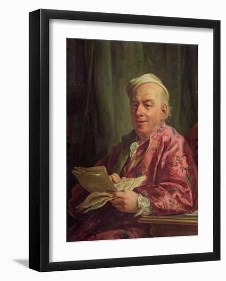 Portrait of a Man (Oil on Canvas)-Jean Bernard Restout-Framed Giclee Print