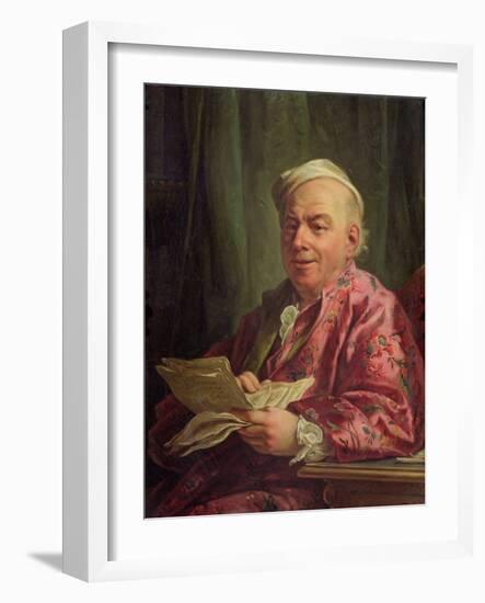 Portrait of a Man (Oil on Canvas)-Jean Bernard Restout-Framed Giclee Print