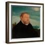 Portrait of a Man (Oil on Panel)-Wolf Huber-Framed Giclee Print