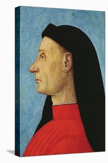 Portrait of a Man (Oil on Panel)-Gentile Bellini-Stretched Canvas