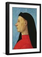 Portrait of a Man (Oil on Panel)-Gentile Bellini-Framed Giclee Print