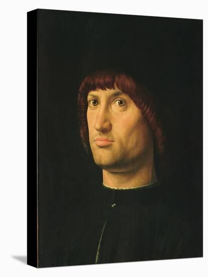 Portrait of a Man, or the Condottiere, 1475-Antonello da Messina-Stretched Canvas