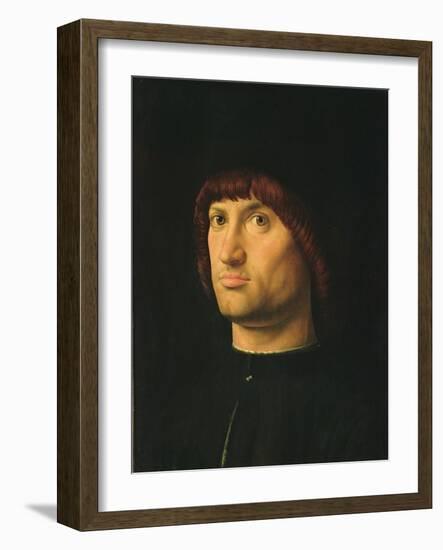 Portrait of a Man, or the Condottiere, 1475-Antonello da Messina-Framed Giclee Print