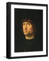Portrait of a Man, or the Condottiere, 1475-Antonello da Messina-Framed Giclee Print
