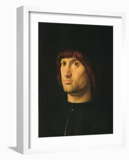 Portrait of a Man, or the Condottiere, 1475-Antonello da Messina-Framed Giclee Print