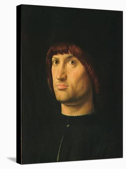 Portrait of a Man, or the Condottiere, 1475-Antonello da Messina-Stretched Canvas