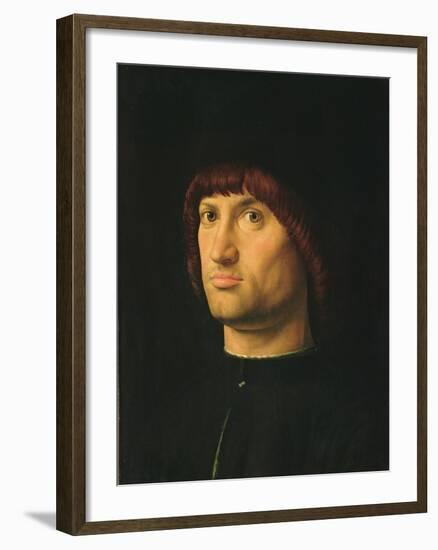 Portrait of a Man, or the Condottiere, 1475-Antonello da Messina-Framed Giclee Print