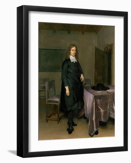 Portrait of a Man Par Gerard Ter Borch (Terburg), the Younger (1617-1681), - Oil on Canvas - Tirole-Gerard Terborch-Framed Giclee Print