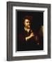 Portrait of a Man Playing a Recorder-Johann Kupetzkty-Framed Giclee Print