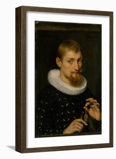 Portrait of a Man, Possibly an Architect or Geographer, 1597-Peter Paul Rubens-Framed Giclee Print