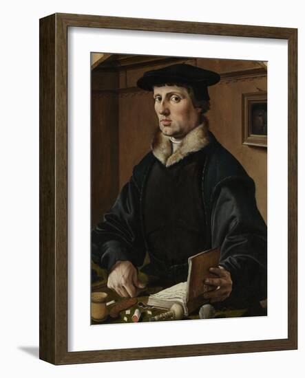 Portrait of a man, possibly Pieter Gerritsz Bicker, 1529-Maerten van Heemskerck-Framed Giclee Print